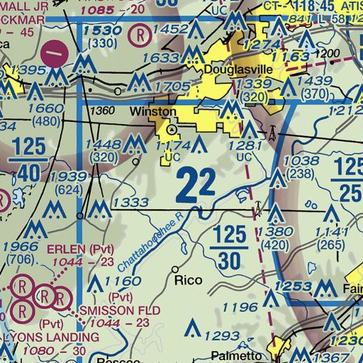 FAA VFR chart of Baldwin Creek, GA
