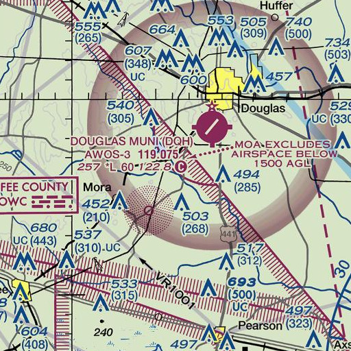 FAA VFR chart of Bear Creek, GA