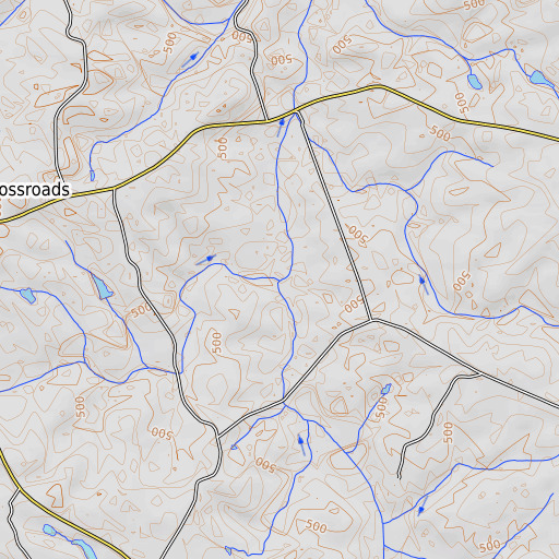 OpenTopoMap map of Beck Branch, GA