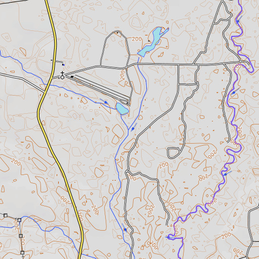 OpenTopoMap map of Big Branch, GA