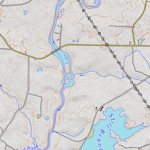 OpenTopoMap map of Big Branch, GA