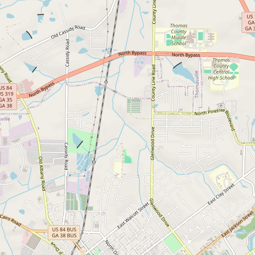 OpenStreetMap map of Bruces Branch, GA