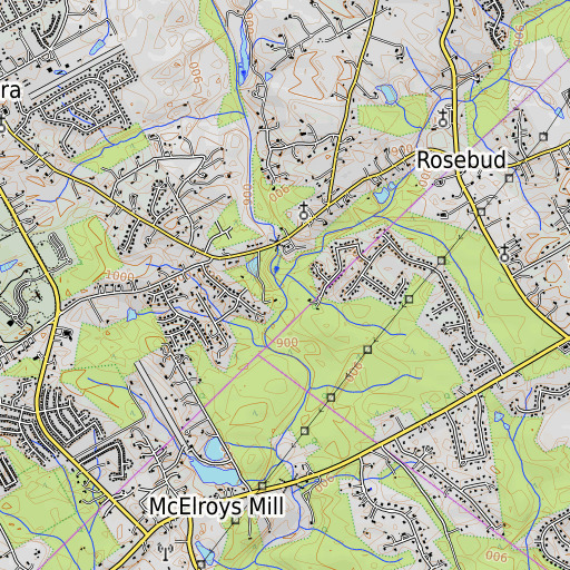OpenTopoMap map of Brushy Fork, GA