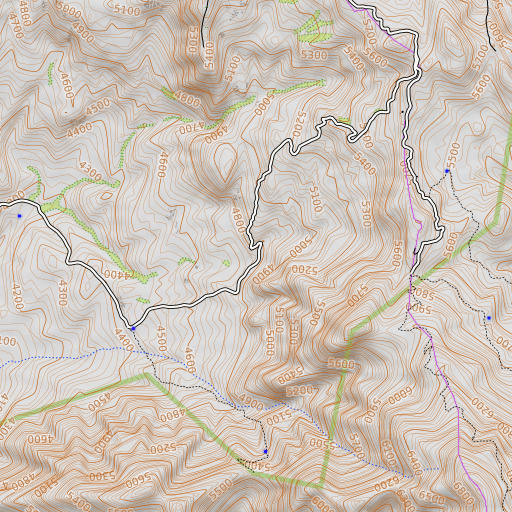 OpenTopoMap map of Lone Pine Trail, AZ