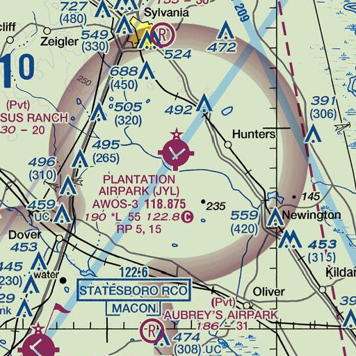 FAA VFR chart of Captolo, GA