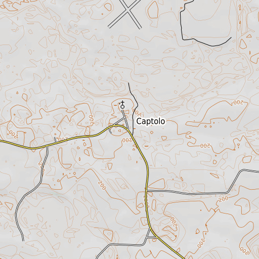 OpenTopoMap map of Captolo, GA