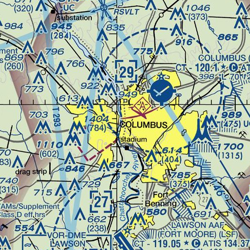 FAA VFR chart of Clatin Elementary School, GA