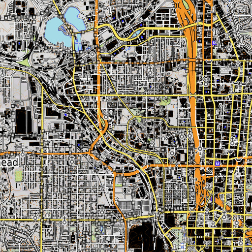 OpenTopoMap map of Couch School, GA