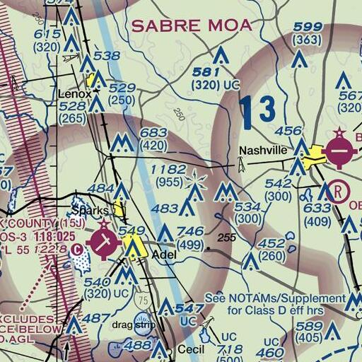 FAA VFR chart of Crossroads Bay, GA