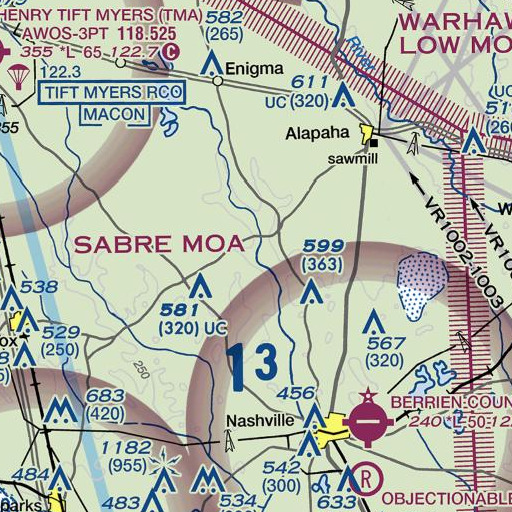 FAA VFR chart of Cypress Creek, GA