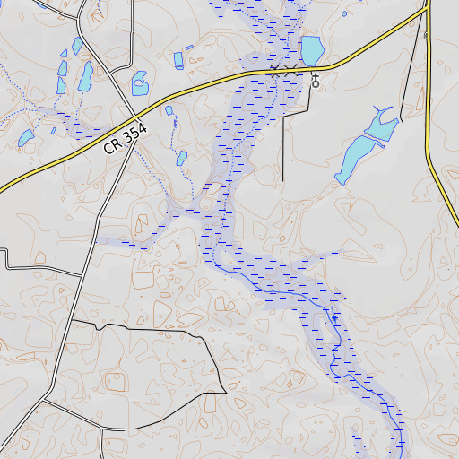 OpenTopoMap map of Cypress Creek, GA