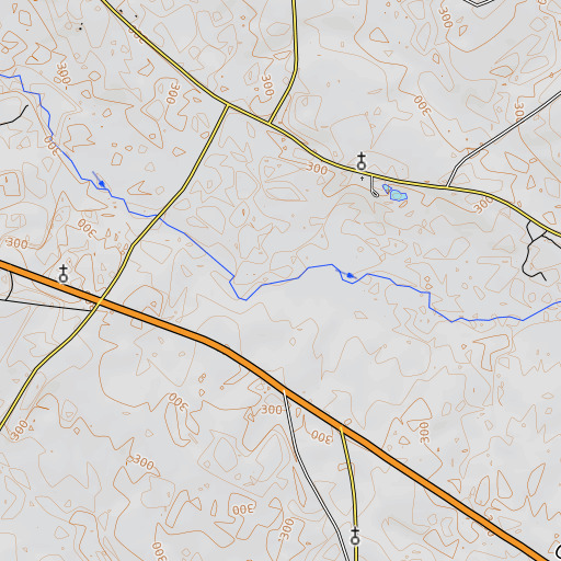 OpenTopoMap map of Cypress Creek, GA