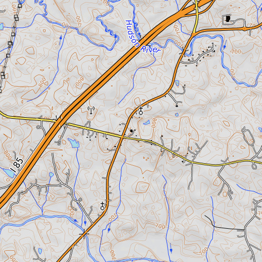 OpenTopoMap map of Davis Academy, GA