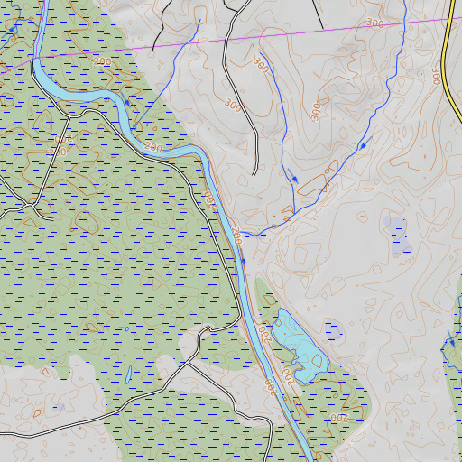 OpenTopoMap map of Deep Creek, GA