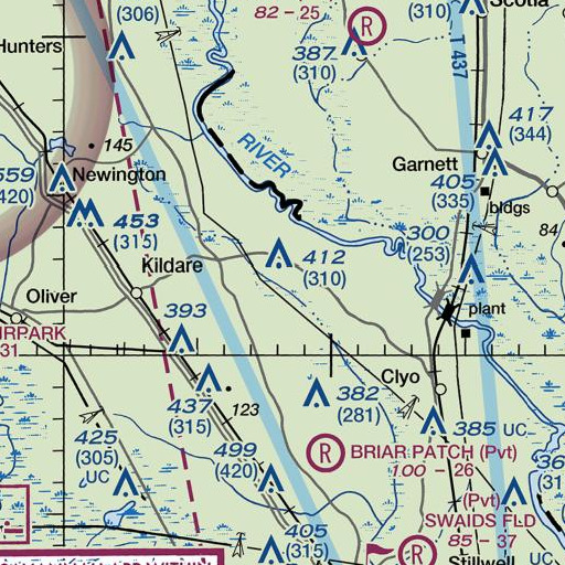 FAA VFR chart of Devils Branch, GA