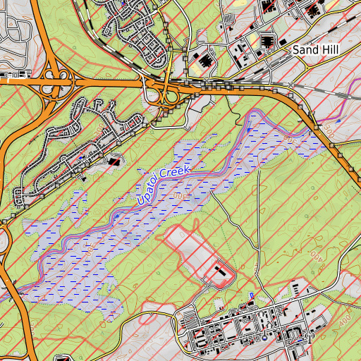 OpenTopoMap map of Dougherty Creek, GA