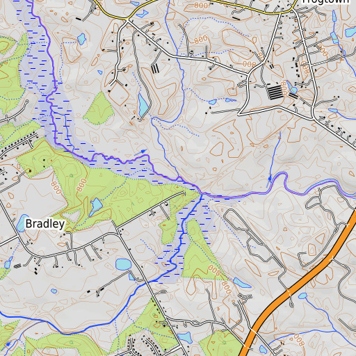 OpenTopoMap map of Dove Creek, GA