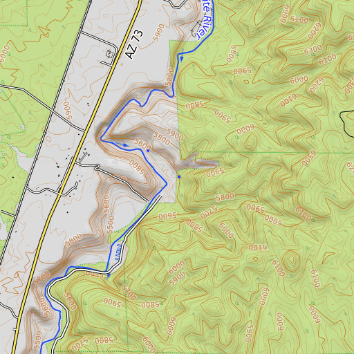 OpenTopoMap map of Columbine Spring, AZ