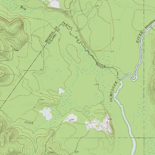USGS 24K topo map of Dry Creek, GA