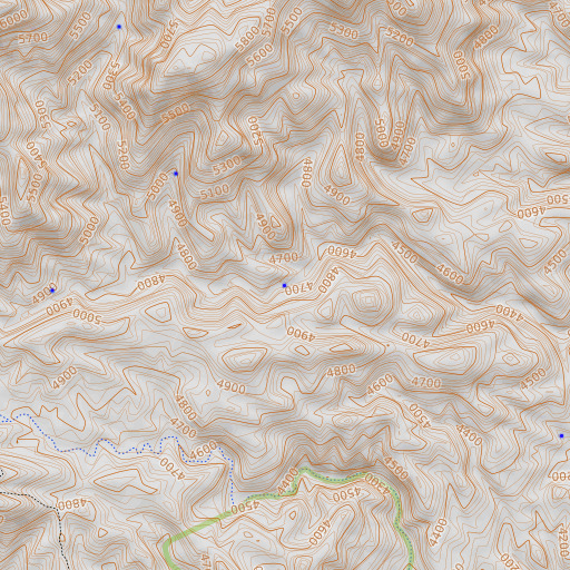 OpenTopoMap map of Lower Spring, AZ