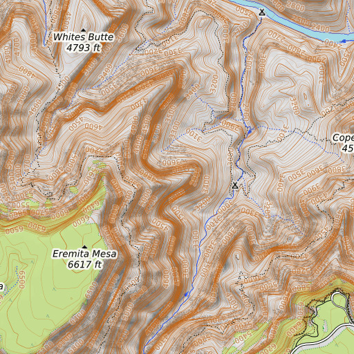 OpenTopoMap map of Columbus Point, AZ
