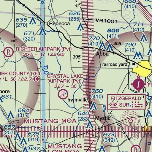 FAA VFR chart of Ebenezer Cemetery, GA