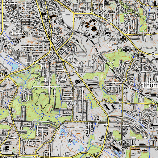 OpenTopoMap map of Fulton High School, GA