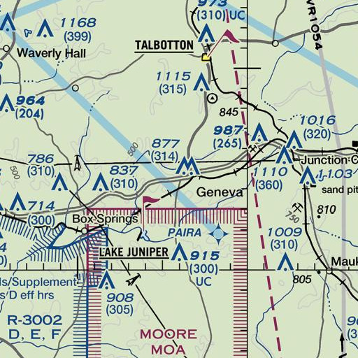 FAA VFR chart of Geneva School, GA
