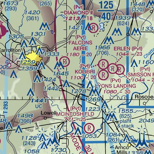 FAA VFR chart of Gilley Creek, GA