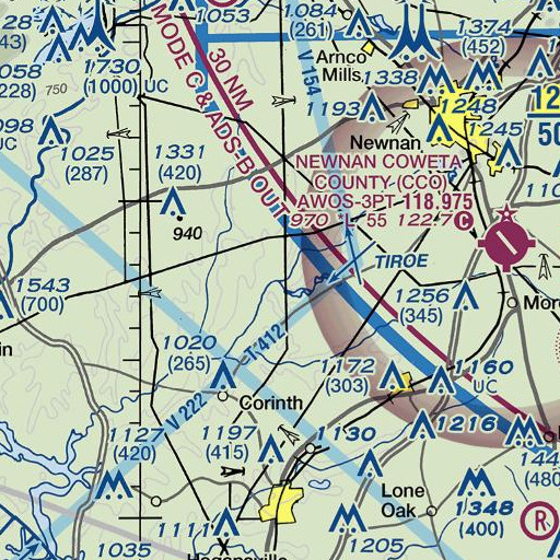 FAA VFR chart of Golden Creek, GA