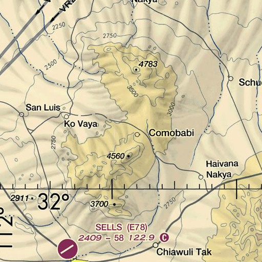 FAA VFR chart of Comobabi Pass, AZ