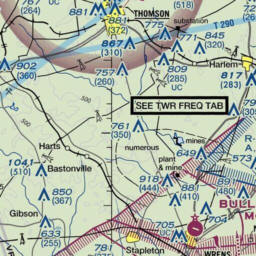 FAA VFR chart of Guy Branch, GA