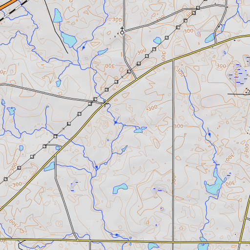 OpenTopoMap map of Hogans Spring, GA