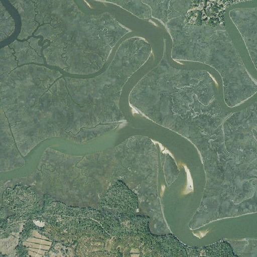 Aerial imagery of Jones Creek, GA