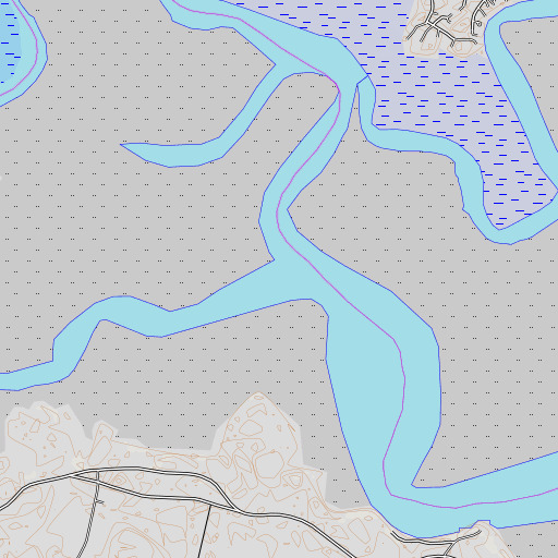 OpenTopoMap map of Jones Creek, GA