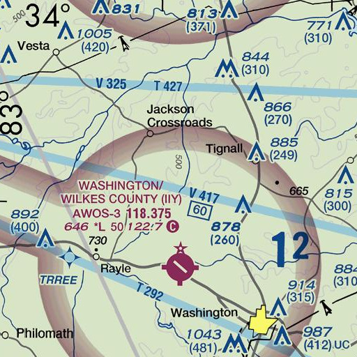 FAA VFR chart of Jordan Branch, GA