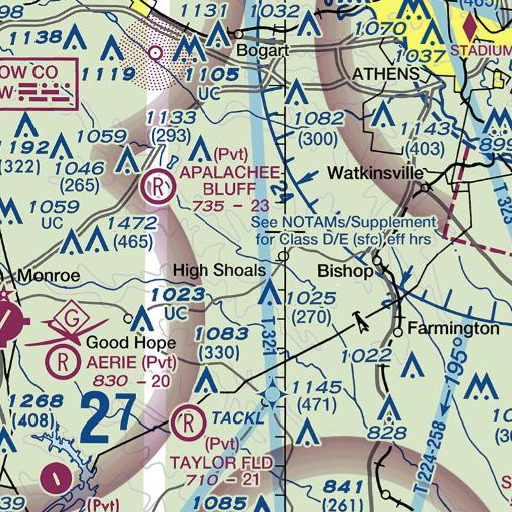 FAA VFR chart of Lane Creek, GA