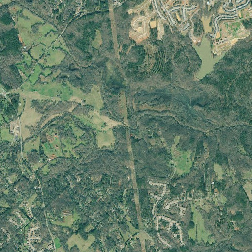 Aerial imagery of Little Mulberry River, GA