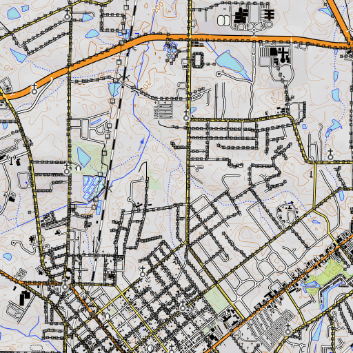 OpenTopoMap map of Magnolia Park, GA