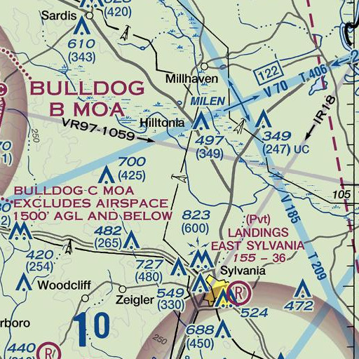 FAA VFR chart of McDonald Branch, GA