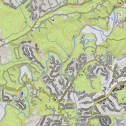 OpenTopoMap map of McEvers Branch, GA