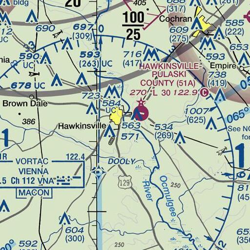 FAA VFR chart of Mile Creek, GA