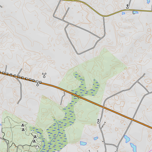 OpenTopoMap map of Nathan Creek, GA
