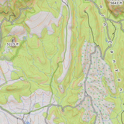 OpenTopoMap map of Mooney Trail, AZ
