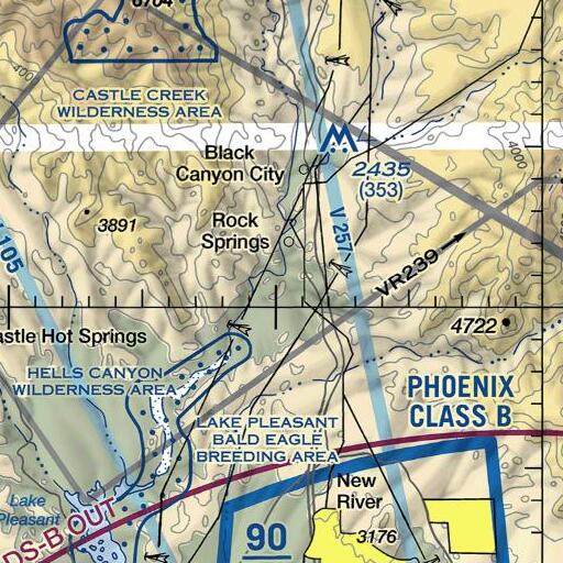 FAA VFR chart of Moore Gulch, AZ