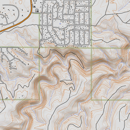 OpenTopoMap map of Moqui Draw, AZ