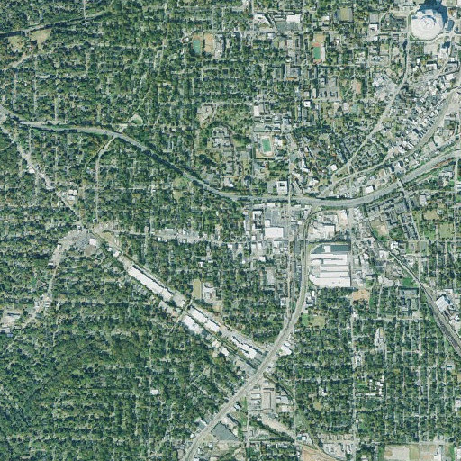 Aerial imagery of Rusk Elementary School, GA
