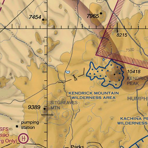 FAA VFR chart of Moritz Ridge, AZ