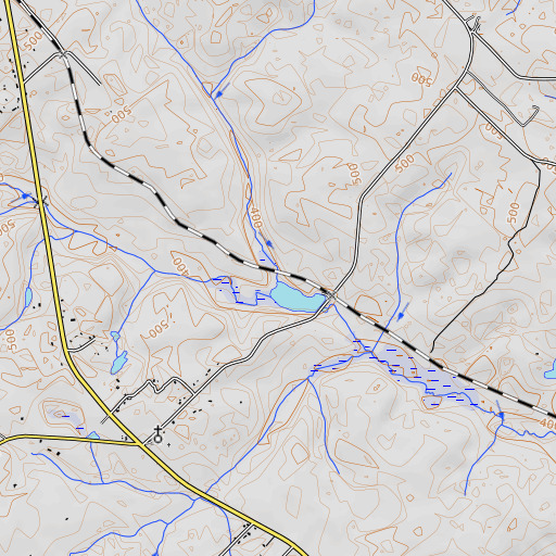 OpenTopoMap map of Pennywinkle Branch, GA