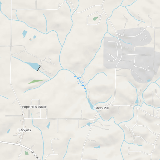 OpenStreetMap map of Pete Branch, GA